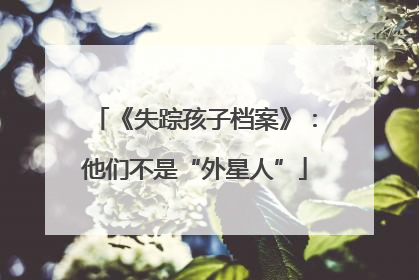 《失踪孩子档案》：他们不是“外星人”