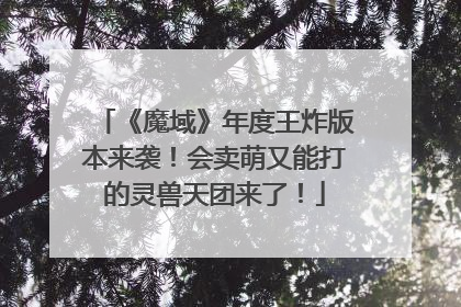 《魔域》年度王炸版本来袭！会卖萌又能打的灵兽天团来了！
