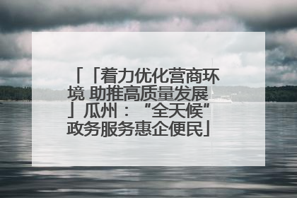「着力优化营商环境 助推高质量发展」瓜州：“全天候”政务服务惠企便民