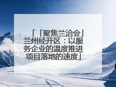「聚焦兰洽会」兰州经开区：以服务企业的温度推进项目落地的速度