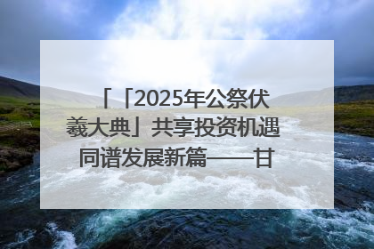 「2025年公祭伏羲大典」共享投资机遇 同谱发展新篇——甘肃省文旅产业链招商引资推介会侧记