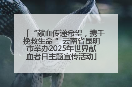“献血传递希望，携手挽救生命 ”云南省昆明市举办2025年世界献血者日主题宣传活动
