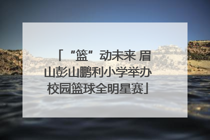 “篮”动未来 眉山彭山鹏利小学举办校园篮球全明星赛