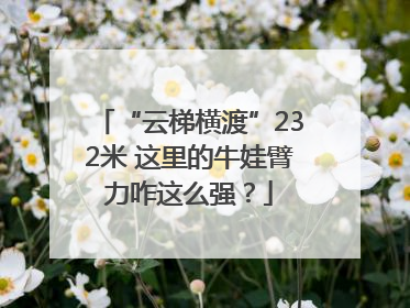 “云梯横渡”232米 这里的牛娃臂力咋这么强？