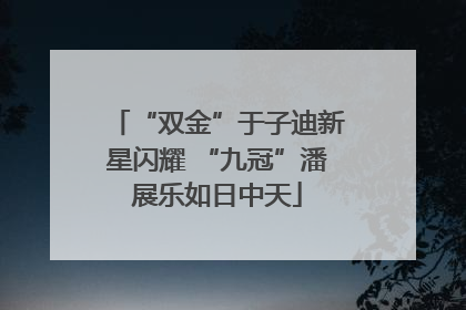 “双金”于子迪新星闪耀 “九冠”潘展乐如日中天