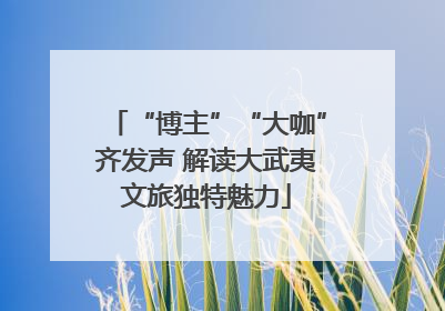 “博主”“大咖”齐发声 解读大武夷文旅独特魅力