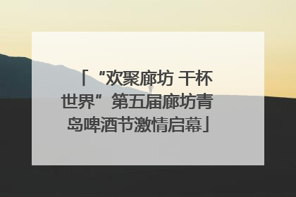 “欢聚廊坊 干杯世界”第五届廊坊青岛啤酒节激情启幕