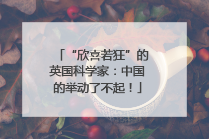 “欣喜若狂”的英国科学家：中国的举动了不起！