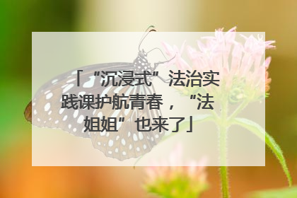“沉浸式”法治实践课护航青春，“法姐姐”也来了