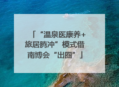 “温泉医康养+旅居腾冲”模式借南博会“出圈”