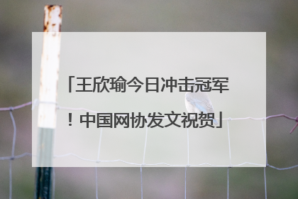 王欣瑜今日冲击冠军！中国网协发文祝贺