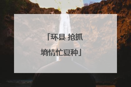 环县 抢抓墒情忙夏种