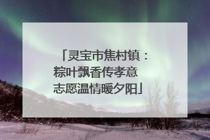 灵宝市焦村镇：粽叶飘香传孝意 志愿温情暖夕阳