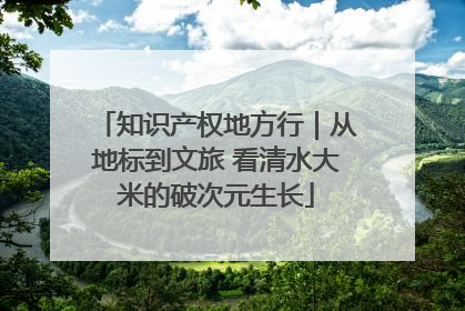 知识产权地方行｜从地标到文旅 看清水大米的破次元生长