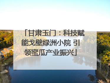甘肃玉门：科技赋能戈壁绿洲小院 引领蜜瓜产业振兴