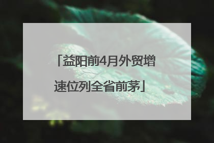 益阳前4月外贸增速位列全省前茅