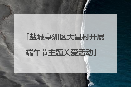 盐城亭湖区大星村开展端午节主题关爱活动