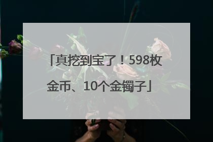 真挖到宝了！598枚金币、10个金镯子
