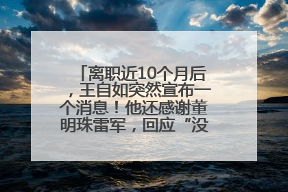 离职近10个月后，王自如突然宣布一个消息！他还感谢董明珠雷军，回应“没看过格力工资条”：真的不那么重要！