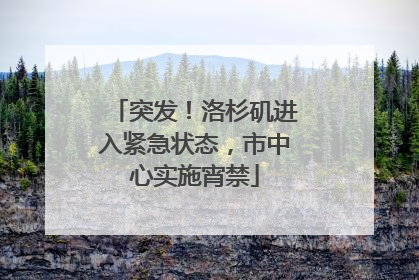 突发！洛杉矶进入紧急状态，市中心实施宵禁