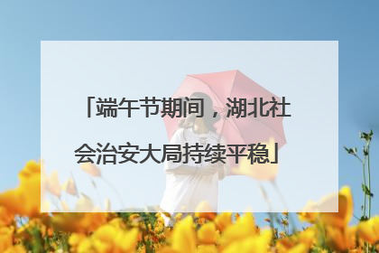 端午节期间，湖北社会治安大局持续平稳