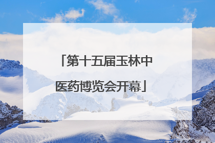 第十五届玉林中医药博览会开幕
