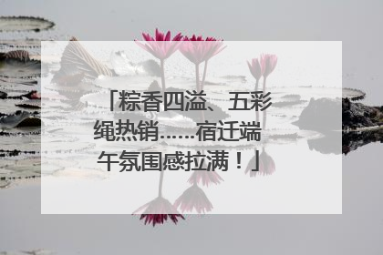 粽香四溢、五彩绳热销……宿迁端午氛围感拉满！