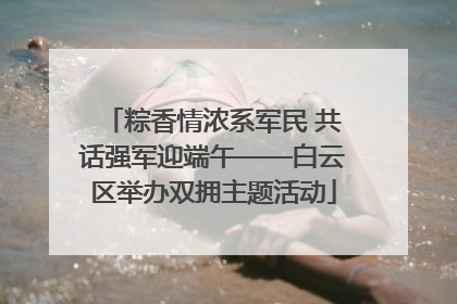 粽香情浓系军民 共话强军迎端午——白云区举办双拥主题活动