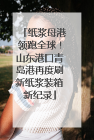 纸浆母港领跑全球！山东港口青岛港再度刷新纸浆装箱新纪录