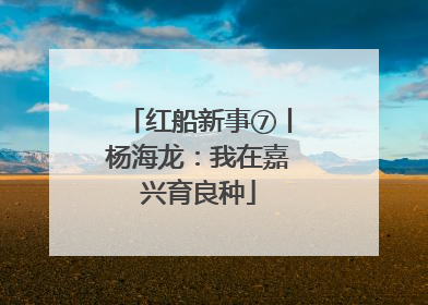 红船新事⑦丨杨海龙：我在嘉兴育良种