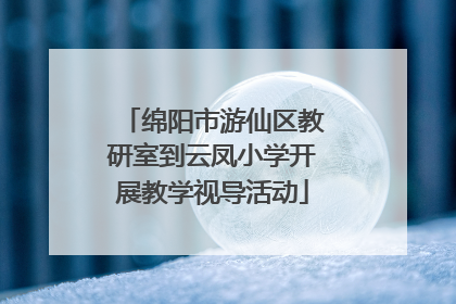 绵阳市游仙区教研室到云凤小学开展教学视导活动