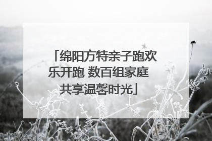 绵阳方特亲子跑欢乐开跑 数百组家庭共享温馨时光