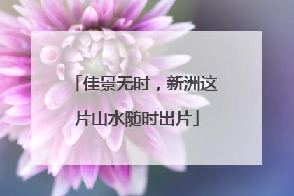 佳景无时，新洲这片山水随时出片