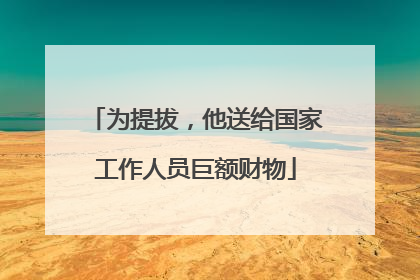为提拔，他送给国家工作人员巨额财物