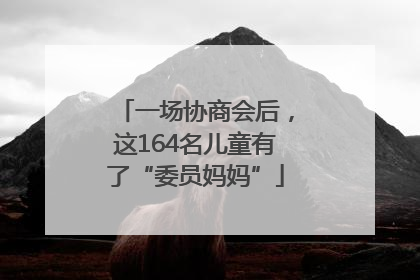 一场协商会后，这164名儿童有了“委员妈妈”