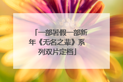 一部暑假一部新年《无名之辈》系列双片定档