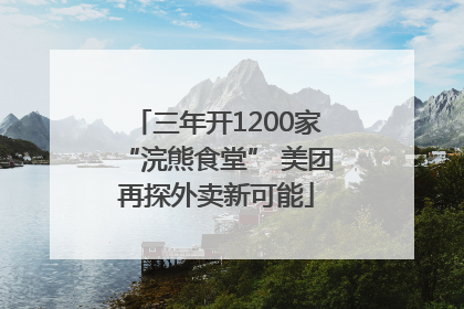 三年开1200家“浣熊食堂” 美团再探外卖新可能