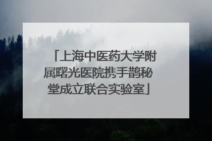 上海中医药大学附属曙光医院携手鹊秘堂成立联合实验室