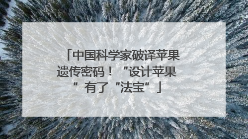 中国科学家破译苹果遗传密码！“设计苹果”有了“法宝”