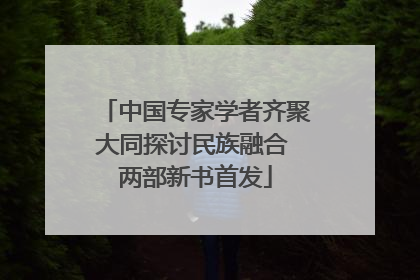 中国专家学者齐聚大同探讨民族融合 两部新书首发