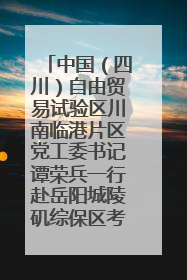 中国（四川）自由贸易试验区川南临港片区党工委书记谭荣兵一行赴岳阳城陵矶综保区考察