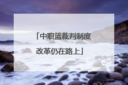 中职篮裁判制度改革仍在路上
