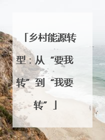 乡村能源转型：从“要我转”到“我要转”