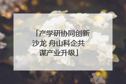 产学研协同创新沙龙 舟山科企共谋产业升级