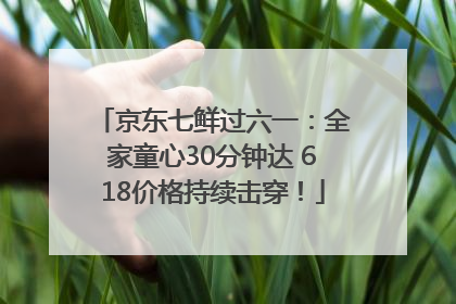 京东七鲜过六一：全家童心30分钟达 618价格持续击穿！