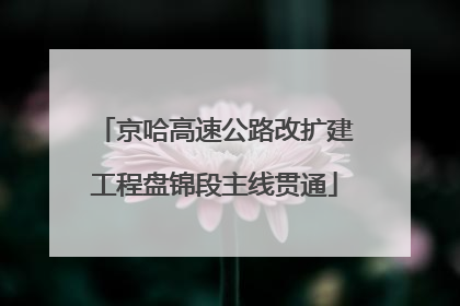 京哈高速公路改扩建工程盘锦段主线贯通