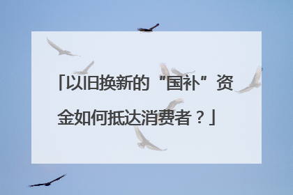 以旧换新的“国补”资金如何抵达消费者？
