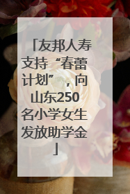 友邦人寿支持“春蕾计划”，向山东250名小学女生发放助学金