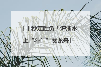 十秒定胜负！沪浙水上“斗牛”赛龙舟