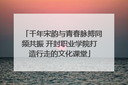 千年宋韵与青春脉搏同频共振 开封职业学院打造行走的文化课堂
